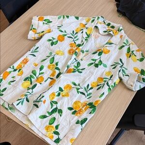 Zara shirt/dress with lemons